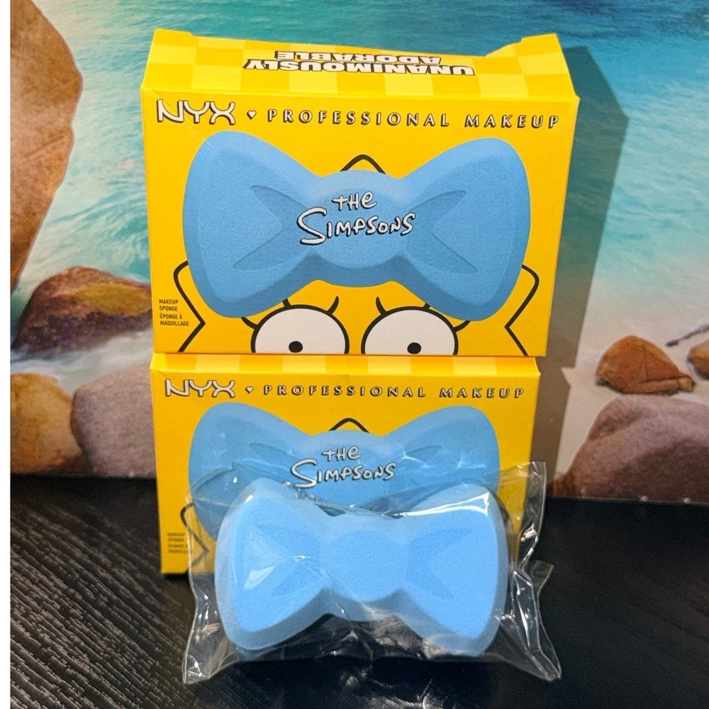 NYX X The Simpsons Maggie Simpson Blue Bow Makeup Sponge Set New